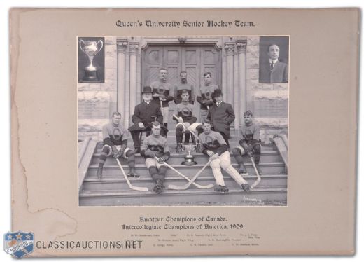 1909 Queens University Team Cabinet Photograph
