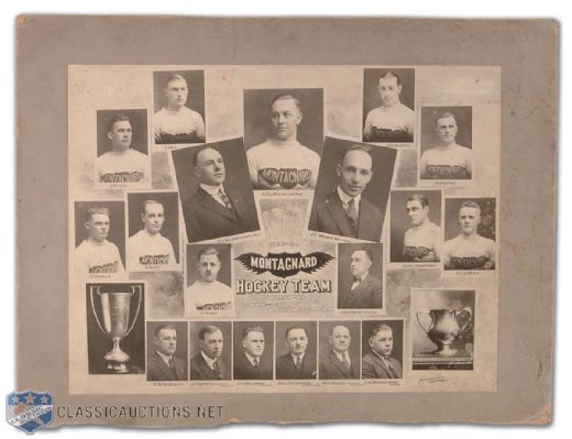 1923-24 Ottawa Montagnard Team Photo with Frank Finnigan