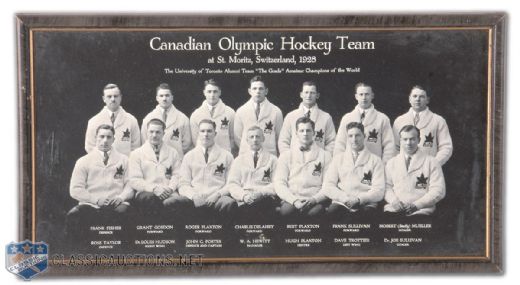 1928 Olympics Team Canada Hockey Photograph (8 x 15")