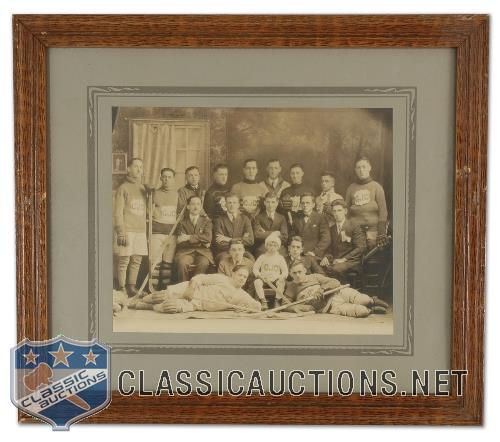 1910s CJC Hockey Club Framed Team Photograph