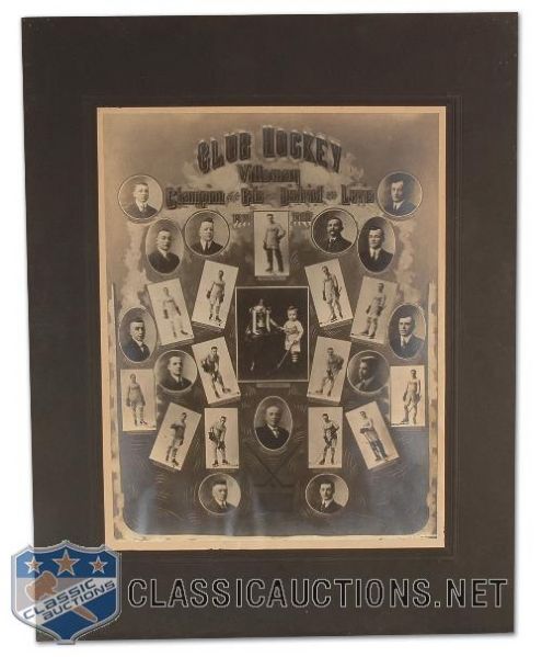 1919-20 Club Hockey Villemay Vintage Photo Montage