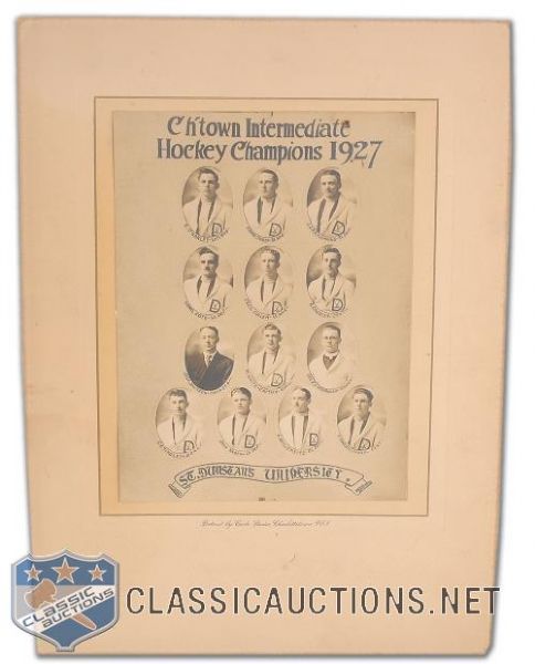 1927 St. Dunstans University Hockey Team Vintage Photo Montage