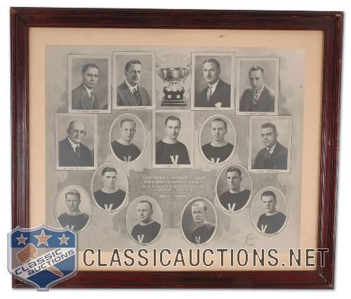 1927-28 Rare Montreal Victorias Allan Cup Finalists Team Photo Montage
