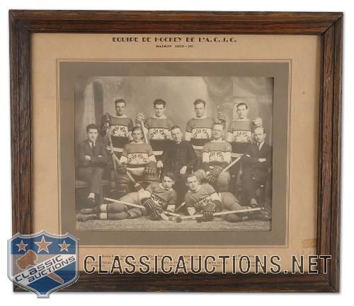 1935-36 ACJC Hockey Team Framed Photo