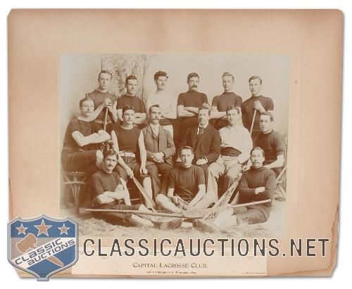 1895 Rare Studio Portrait of Winnipeg Lacrosse Club