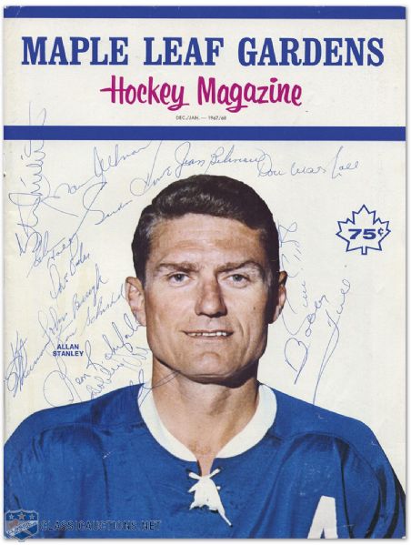 1968 NHL All-Star Game Team Autographed Program