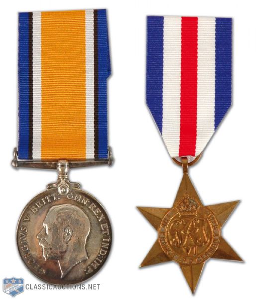 Important Conn Smythe War Medal Collection of 2