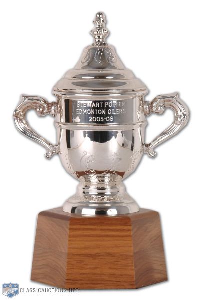 Stu Poiriers 2005-06 Edmonton Oilers Clarence Campbell Bowl Trophy (10.5")