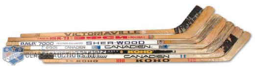 Yvon Lamberts Hockey Stick Collection of 7