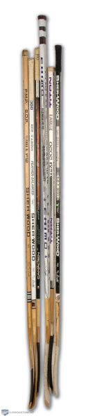 Hockey Stars Stick Collection of 6, Including Autographed Bobby Clarke Stick
