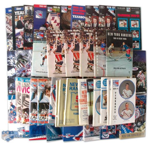 Huge New York Rangers Team Photo and Publication Collection