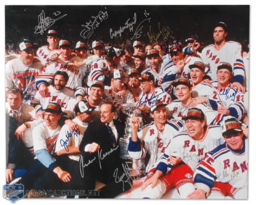 1994 Stanley Cup Champion New York Rangers Display Collection of 10