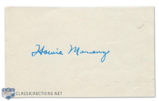 Howie Morenz Autograph Certified Authentic by PSA