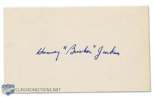 Harvey Busher Jackson Autograph