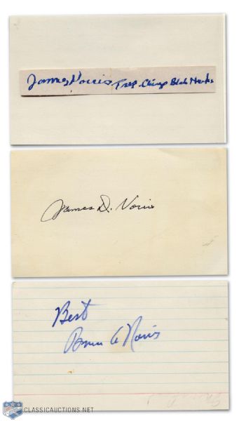 Norris Family Autograph Collection of 3