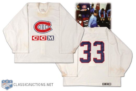1990s Patrick Roy Montreal Canadiens Worn Practice Jersey