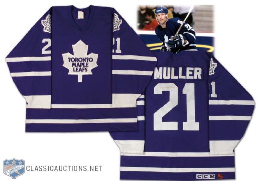 1996 Kirk Muller Toronto Maple Leafs Game Worn Jersey