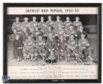 1952-53 Detroit Red Wings Autographed Team Photo with Sawchuk