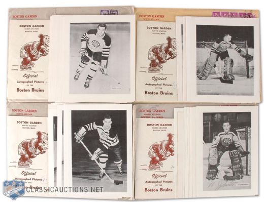1958-1963 Boston Bruins Player Photo Set Collection of 4