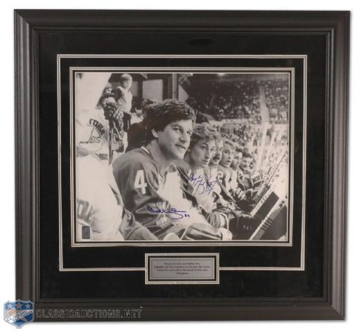 Limited Edition Wayne Gretzky & Bobby Orr Autographed Framed Photo