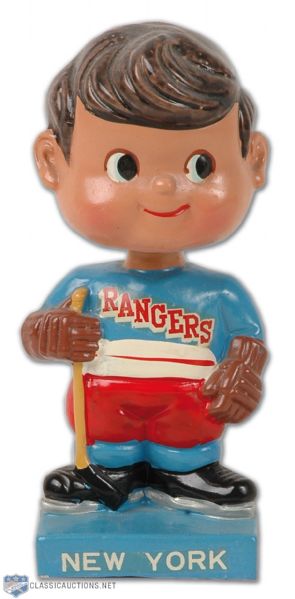 Vintage 1960s New York Rangers Bobbing Head Doll