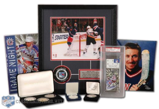 Wayne Gretzky Autographed "Final Farewell" Collection of 7
