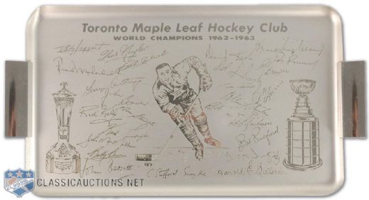 1962-63 Toronto Maple Leafs Stanley Cup Championship Tray