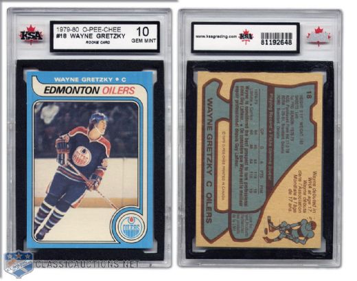 1979-80 Wayne Gretzky O-Pee-Chee Rookie Card Graded Gem Mint 10!