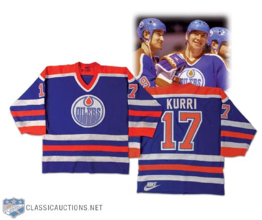1987-88 Jari Kurri Edmonton Oilers Stanley Cup Finals Game Worn Jersey - Photo Matched!