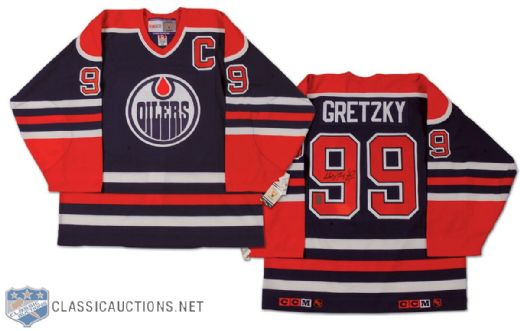Wayne Gretzky Autographed Edmonton Oilers Away Jersey