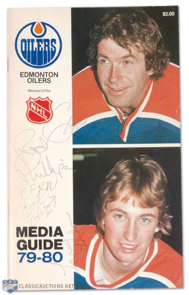 1979-80 Oilers Team Autographed Media Guide