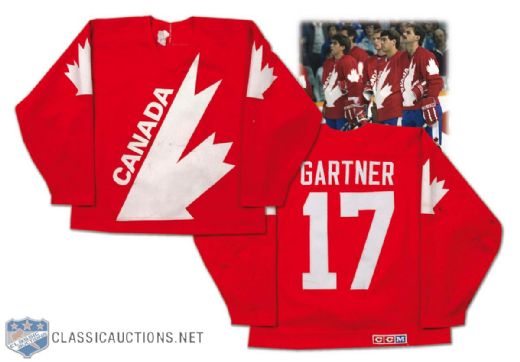 Mike Gartner 1984 Canada Cup Team Canada Game Worn Jersey - Matched!