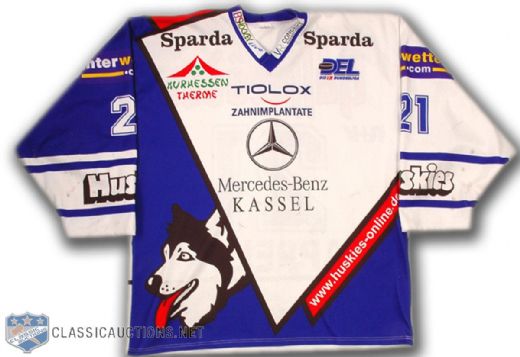 2000-01 Pascal Appel Kassel Huskies German League Game Worn Jersey