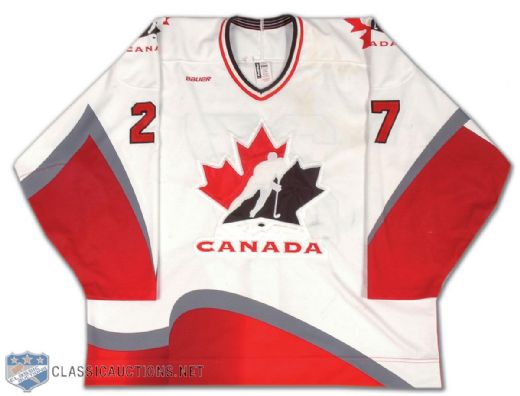 Todd Simpson Team Canada 1997 World Championships Pre Tournament Game Worn Jersey