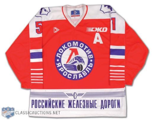 2004-05 Andrei Kovalenko Russian Game Worn Jersey