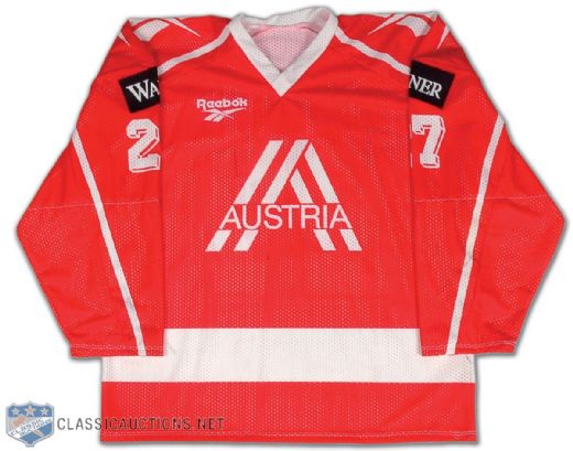 1993-95 Kromp Team Austria World Championships Game Worn Jersey