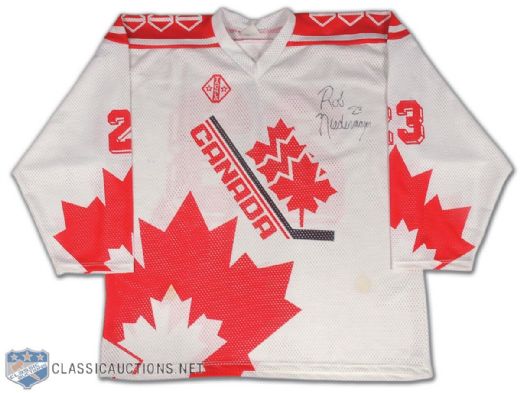 Rob Niedermayer Team Canada U20 World Championships Autographed Game Worn Jersey