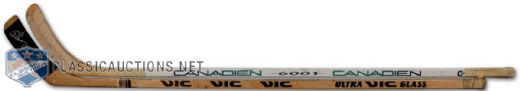 Peter Stastny and Joe Sakic Quebec Nordiques Game Used Stick Collection of 2