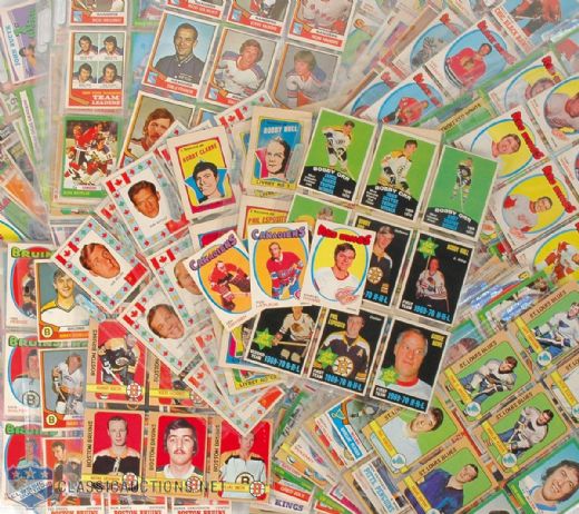 Early 1970s O-Pee-Chee Hockey Card Variety Collection of 504, Including Dryden and Lafleur Rookie Cards