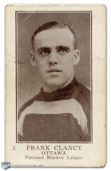 Frank "King" Clancy 1923-24 William Paterson V145-1 Rookie Card