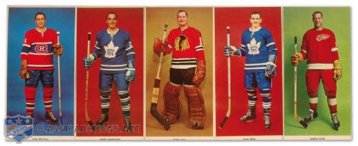 Rare 1962-63 El Producto Cigar Box NHL Stars Photo Card Collection of 5