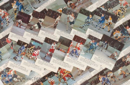 Complete 1964-65 Toronto Star NHL Stars Photo Card Collection of 48, Including Original Postmarked Envelope