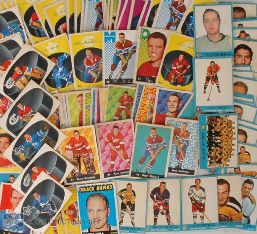 Early-1960s Parkhurst & Topps Hockey Card Collection of 93