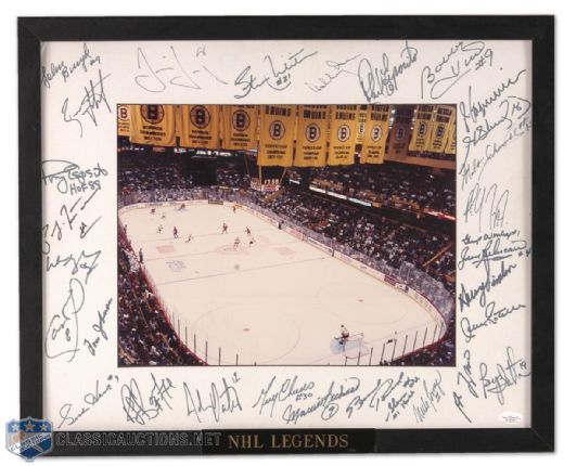 NHL Legends Autographed Photo Display with Wayne Gretzky