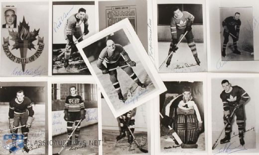 Deceased Hall of Fame Autographed Photo Collection of 11