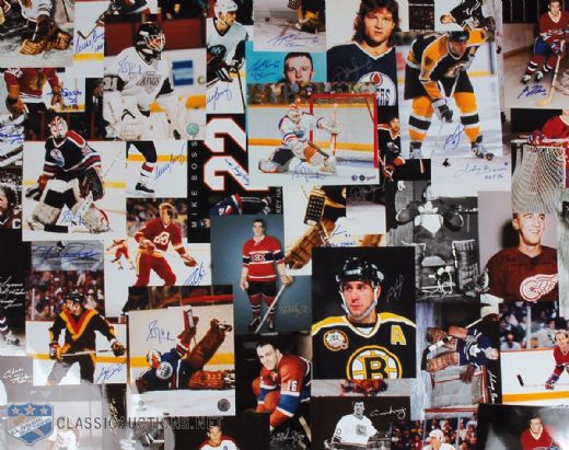 Autographed 8" x10" Hall of Fame Photograph Collection of 44