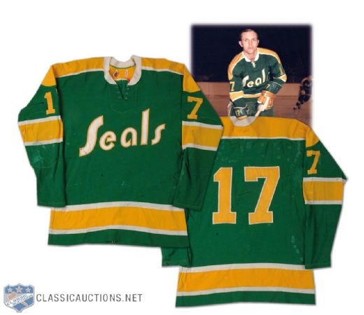 Early 1970s Norm Ferguson California Golden Seals Game Worn Jersey