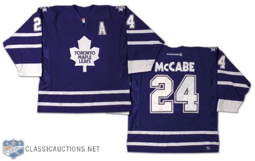 2002-03 Bryan McCabe Toronto Maple Leafs Game Worn Jersey