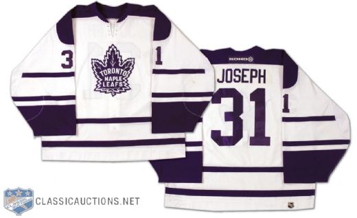 2000-01 Curtis Joseph Toronto Maple Leafs Game Worn Third Jersey
