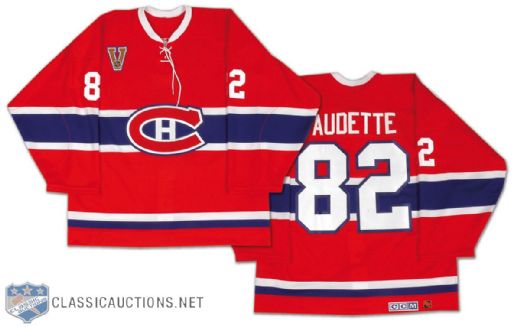 2003-04 Donald Audette Montreal Canadiens Game Issued Vintage Jersey